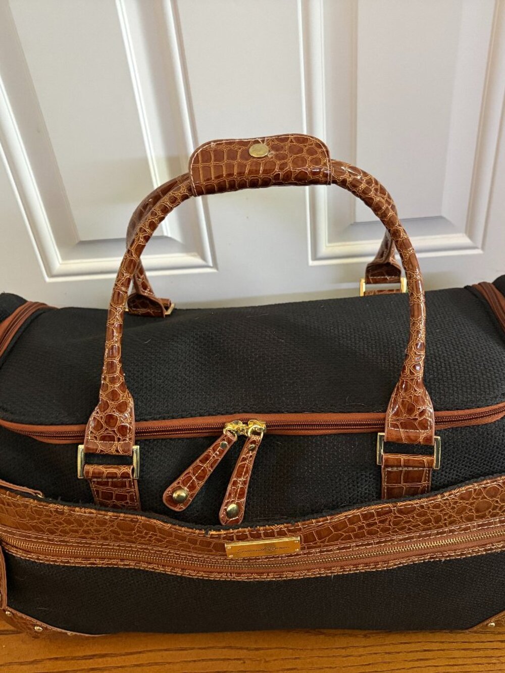 Samantha Brown Tweed Wheeled Weekender (Duffle)